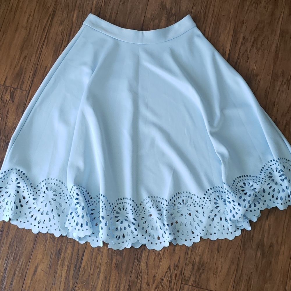 Light blue skater skirt